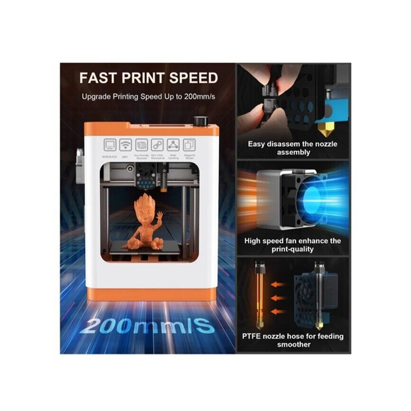 WEEFUN Tina2S 3D Printer, Fully Assembled WiFi Cloud Printing Auto Bed Leveli... - Picture 5 of 7